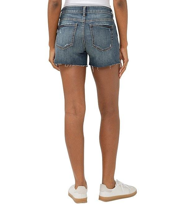 Silver Jeans Co. Suki Mid Rise Distressed Americana Curvy Fit Shorts Product Image