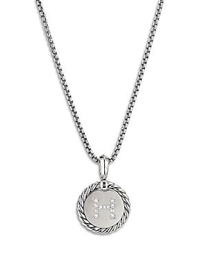 Womens Initial Charm Necklace in Sterling Silver Product Image