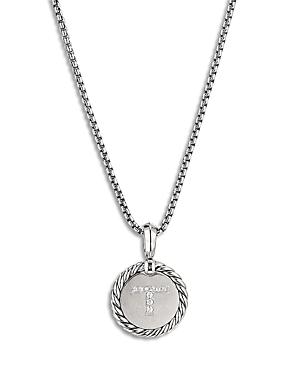 Womens Initial Charm Necklace in Sterling Silver Product Image