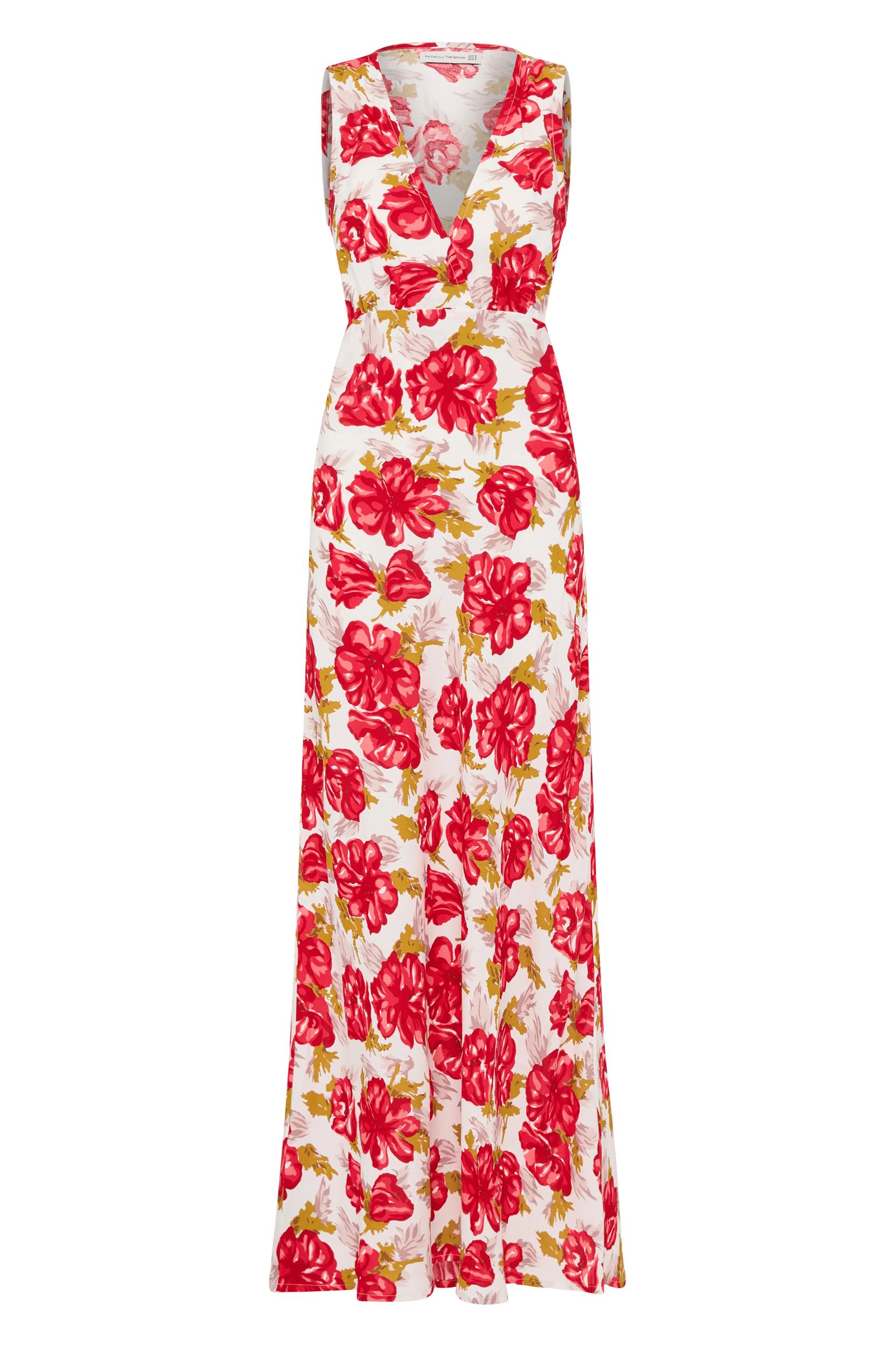 Acacia Maxi Dress Isadora Floral Red - Final Sale Product Image