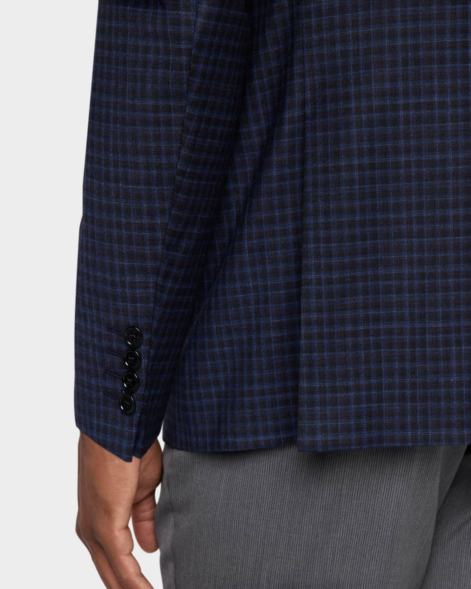 Men's Wool Stretch Plaid G Line Sport Coat Product Image