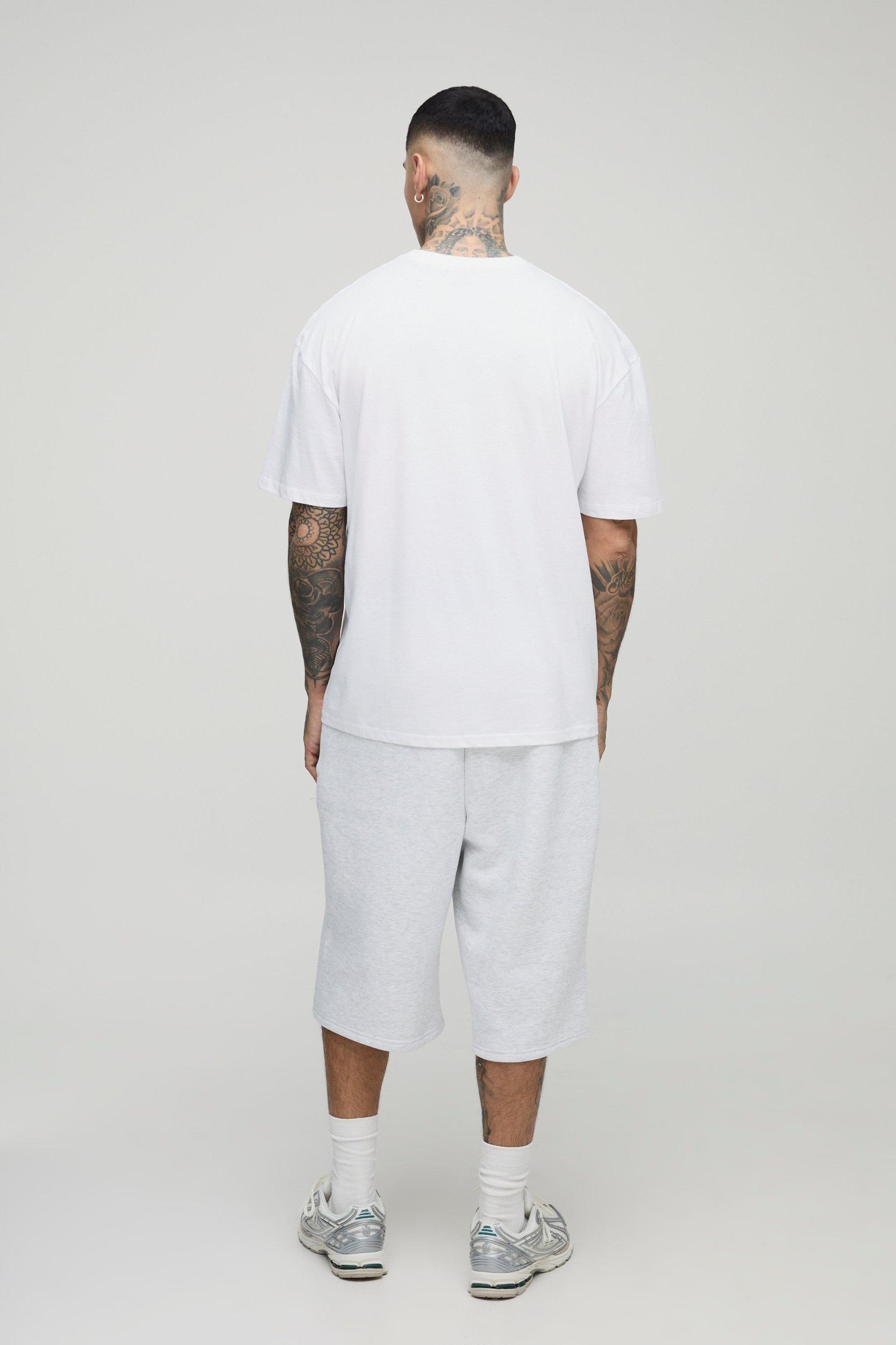 Tall Oversized Homme Varsity Print T-Shirt | boohooMAN USA Product Image