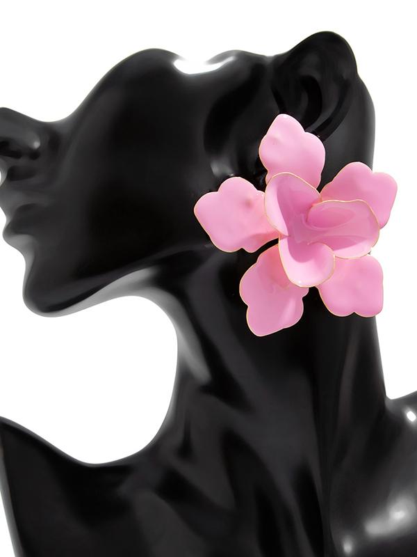 Flower Shape Drop Earrings Product Image