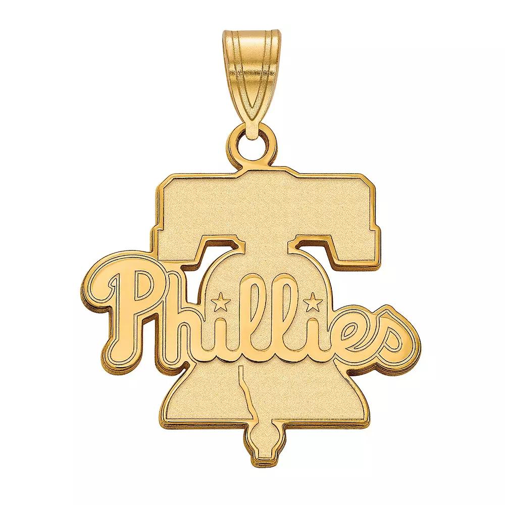 LogoArt Sterling Silver Philadelphia Phillies Large Pendant, Women's, Size: 26 mm, Gold Tone Product Image