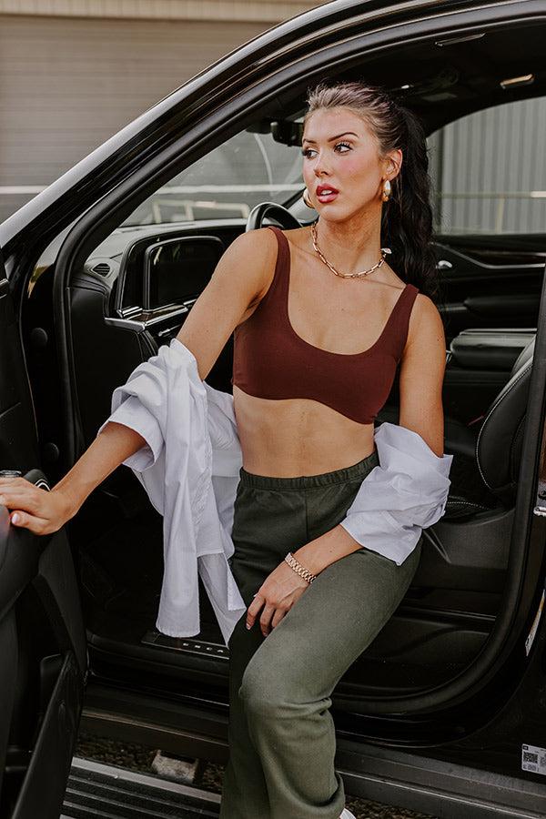 Sporty Spice Butter Soft Contour Bra In Chocolate Product Image