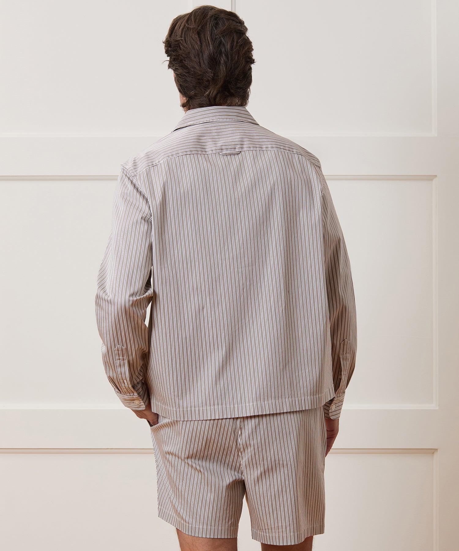 Cropped Poplin Camp Collar Shirt Product Image