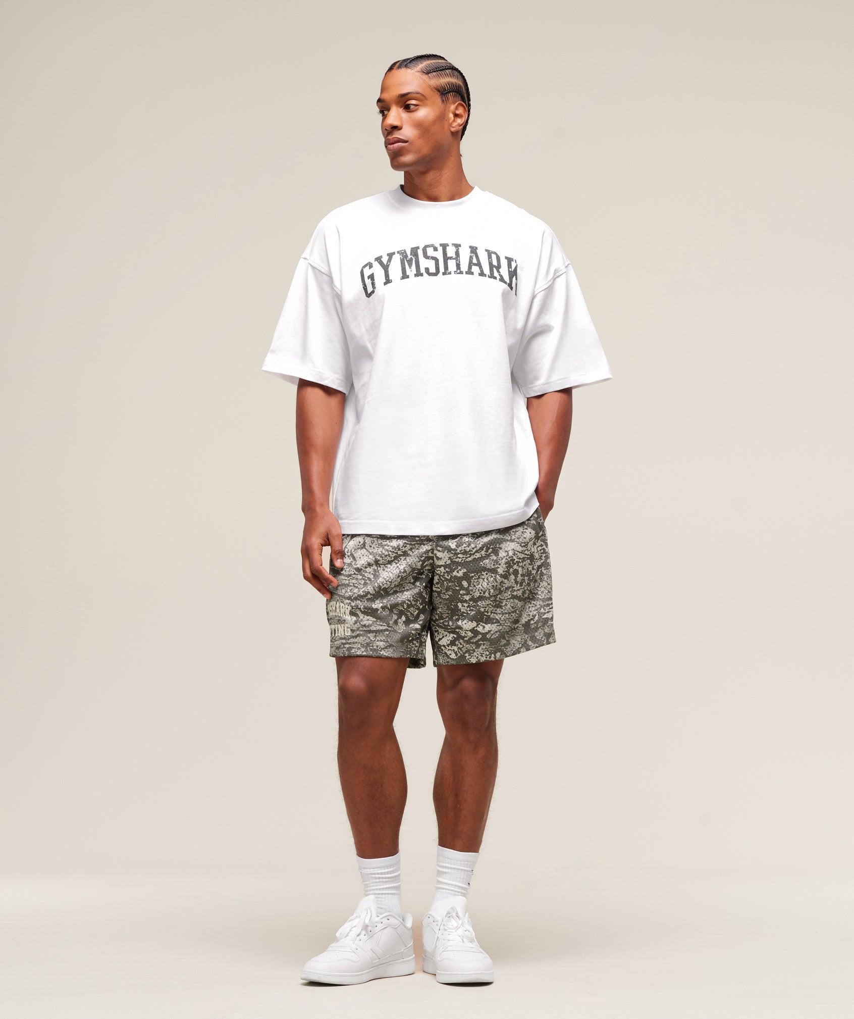 Gymshark Lifting Mesh 5" Shorts - Camo Brown Male Product Image