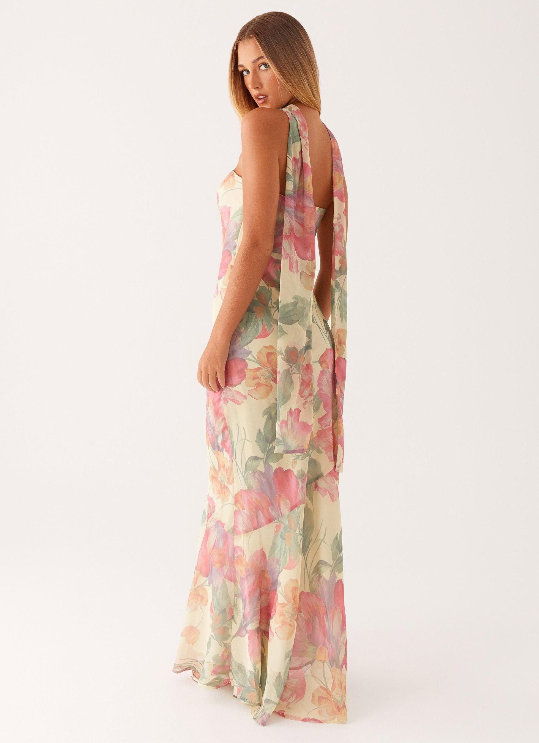 Under The Pagoda Maxi Dress - Yellow Peony Product Image