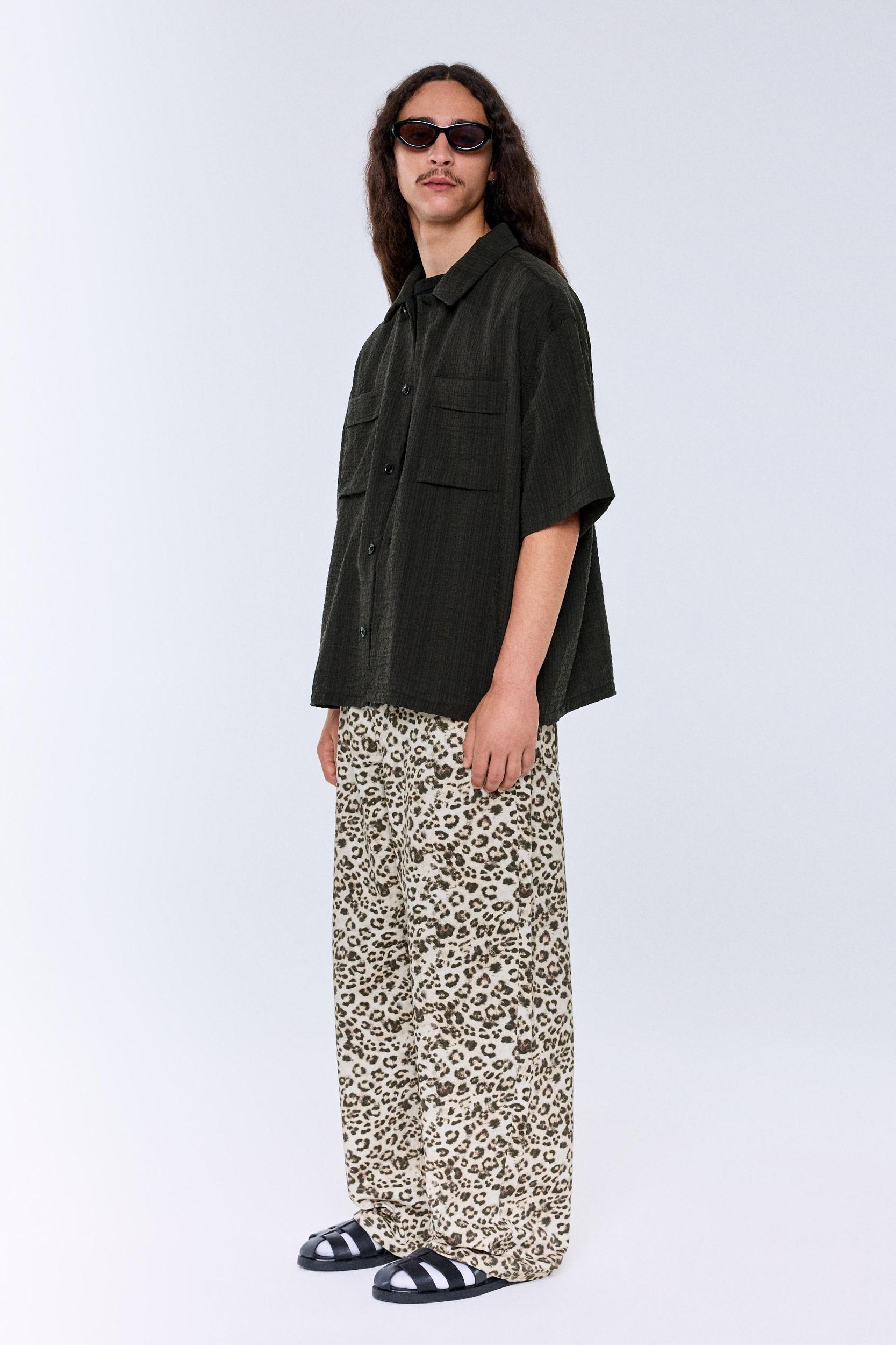 STWD leopard print baggy jeans Product Image