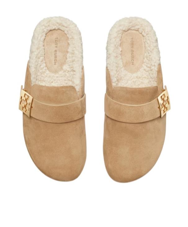 TORY BURCH Mules Mellow In Shearling Color Taupe In Brown Product Image