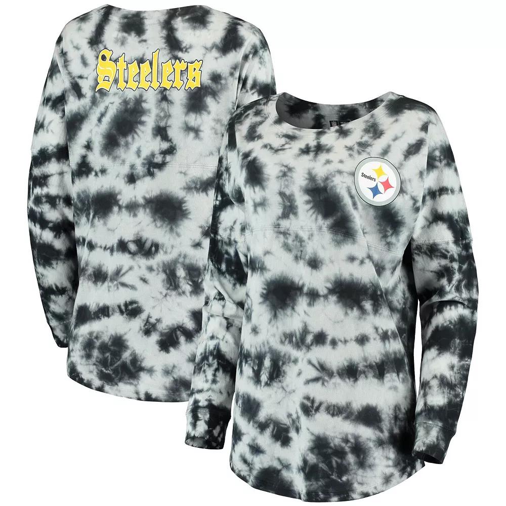 Womens New Era Pittsburgh Steelers Tie-Dye Long Sleeve T-Shirt Product Image