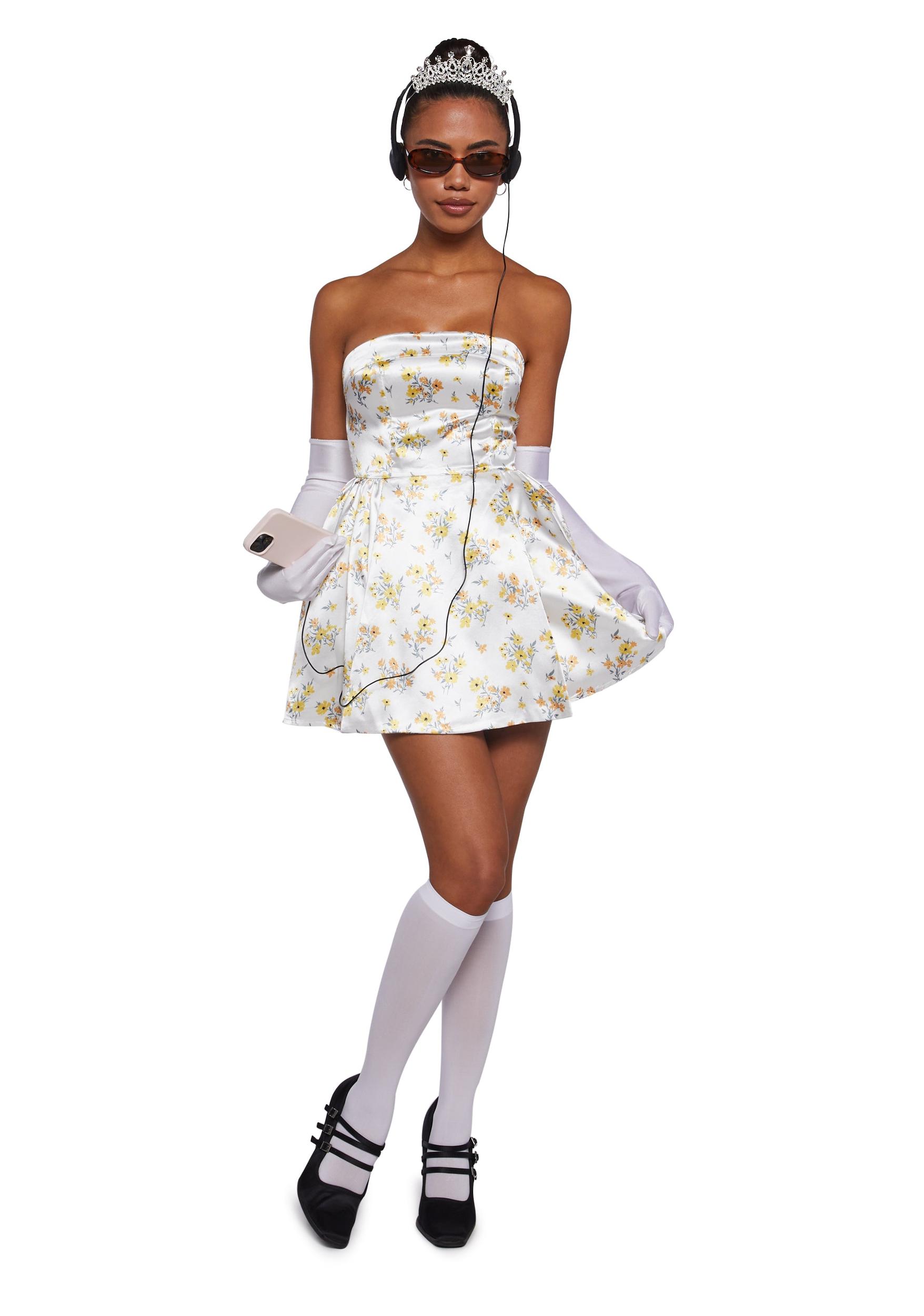 Sexy Womens Halloween The Princess Diaries Mia Thermopolis Disney Anne Hathaway Princess Costume - White Product Image