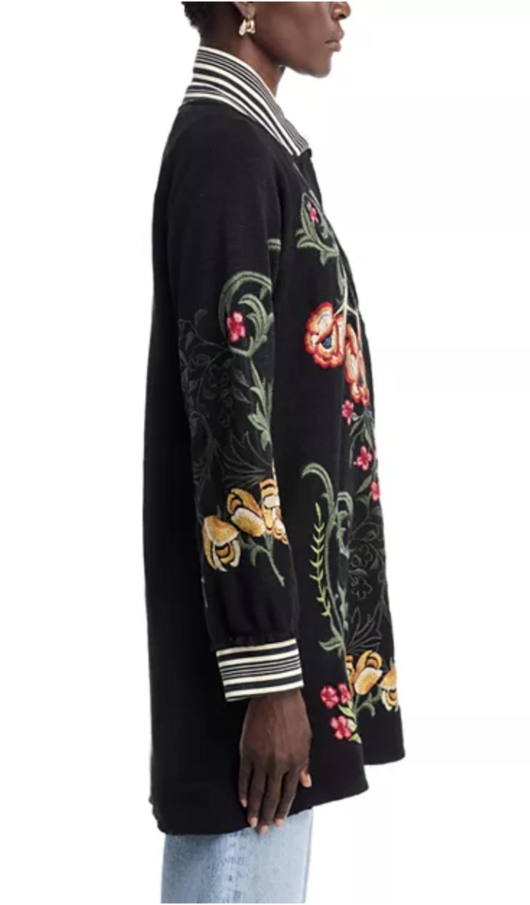 JOHNNY WAS Long Velvet Bomber Jacket-SALE Product Image