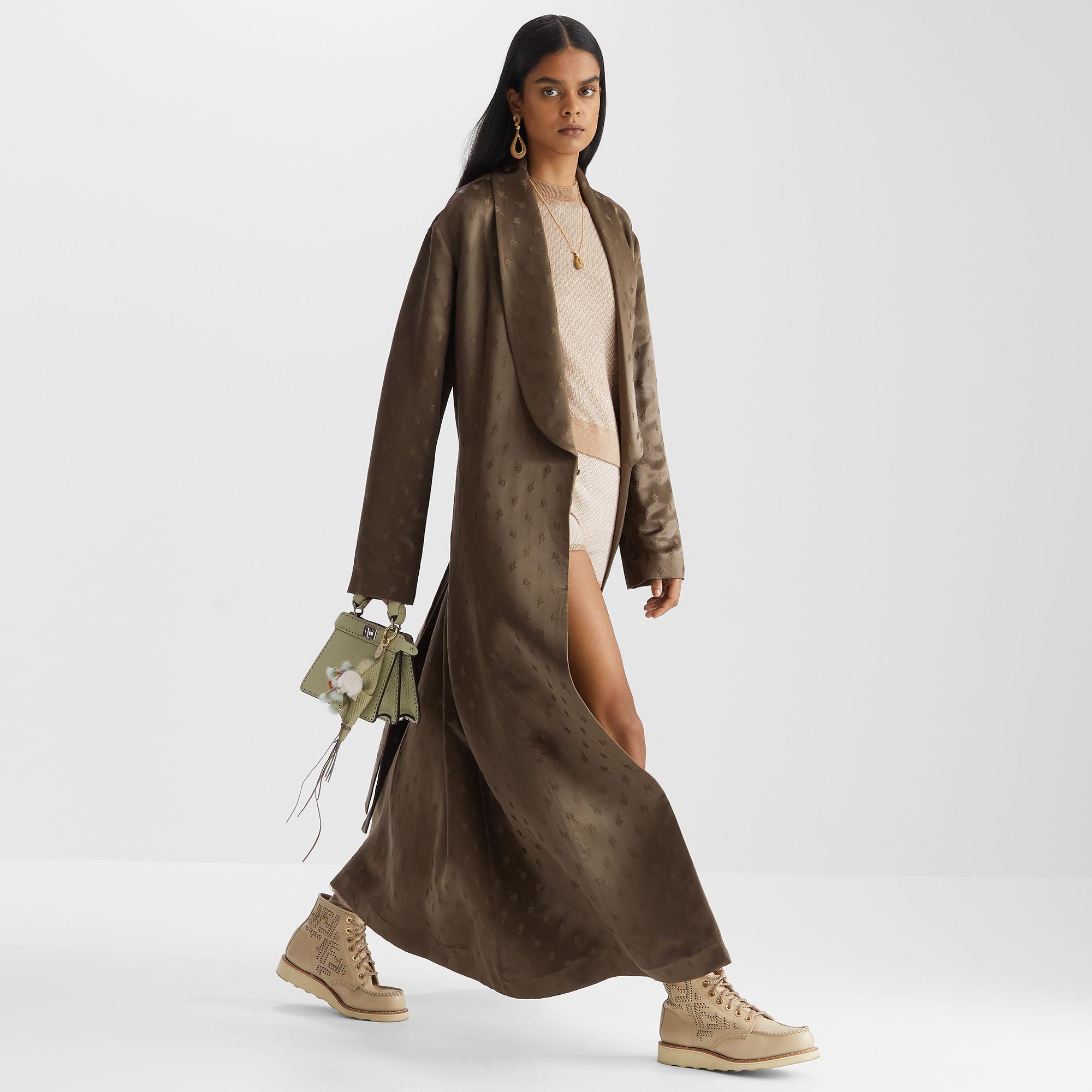 Peekaboo ISeeU PetiteSage green Selleria bag with 306 hand-sewn topstitches Product Image