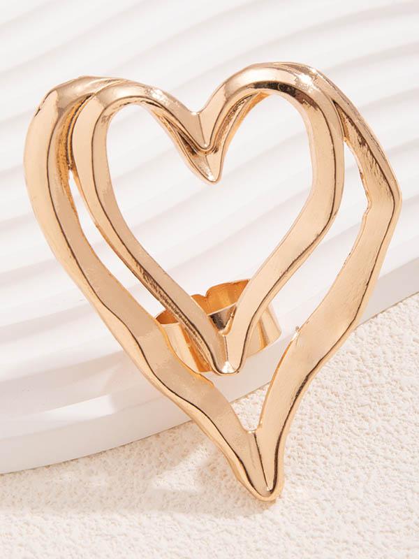 Heart Shape Solid Color Rings Accessories Product Image