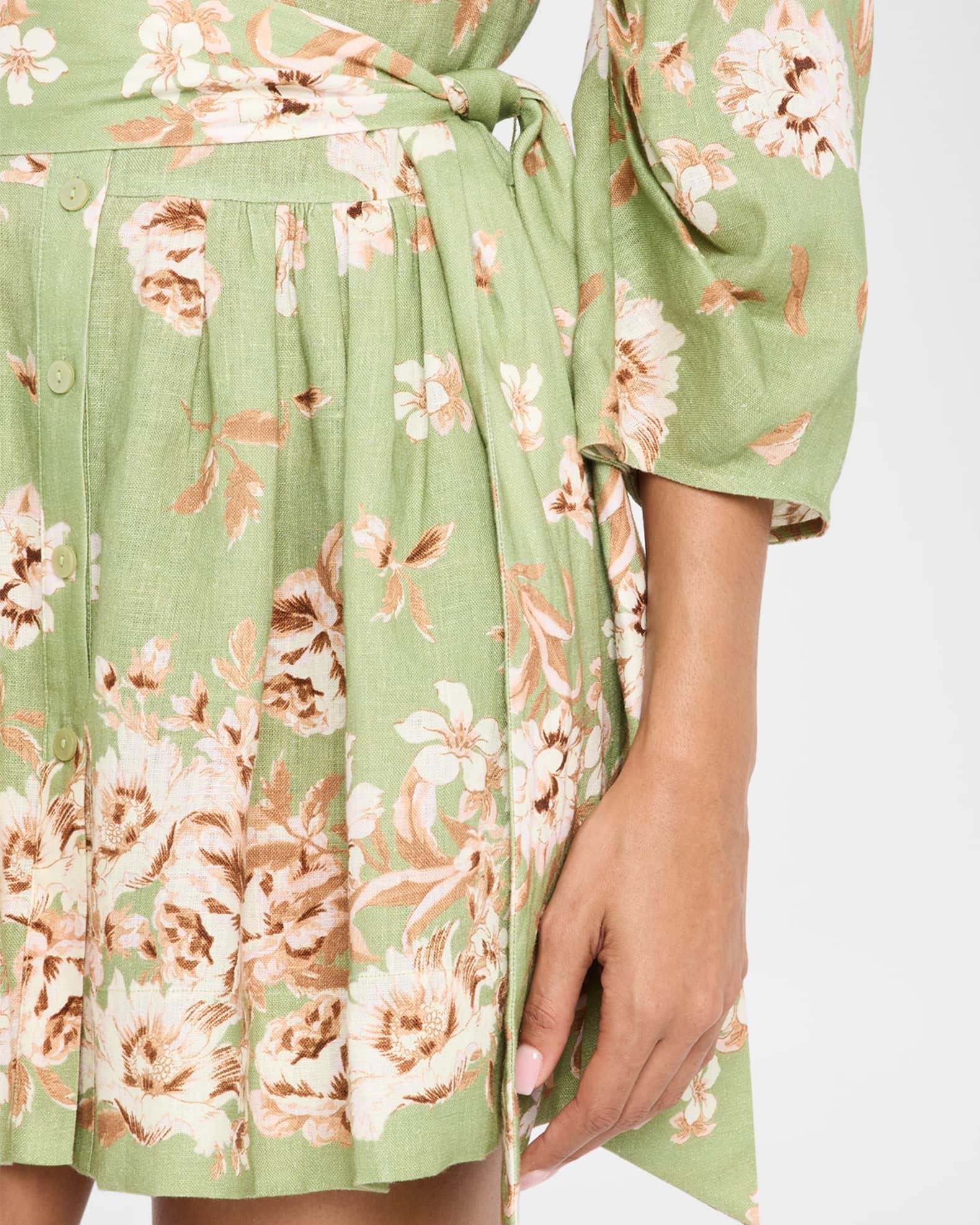Raya Floral Button-Front Mini Dress Product Image