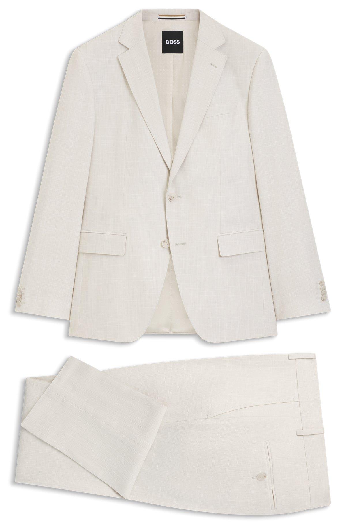Two-piece slim-fit suit in stretch fabric Product Image