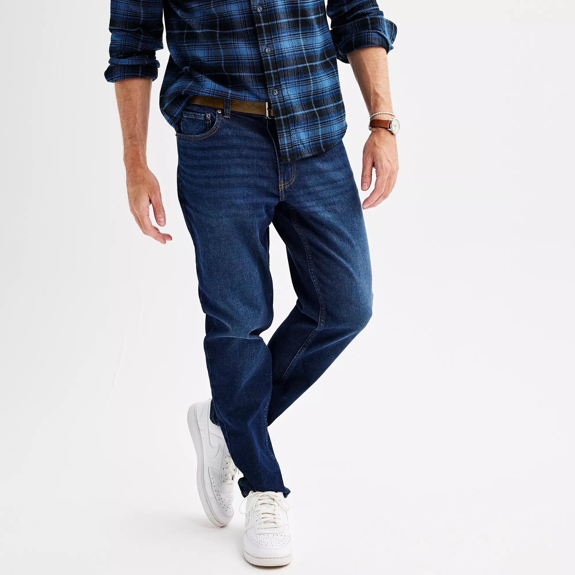 Men's Sonoma Goods For Life® Athletic Fit Jeans, Size: 36X34, Dark Blue Wash Product Image