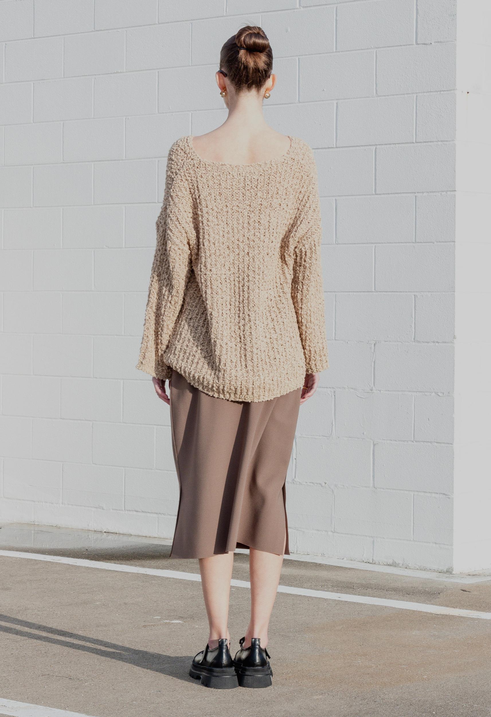 Tailored Skirt in Mocha Product Image