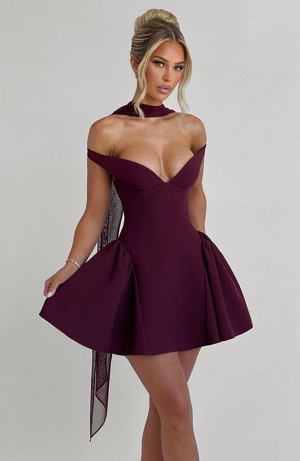 Marla Mini Dress - Cherry Lacquer Product Image