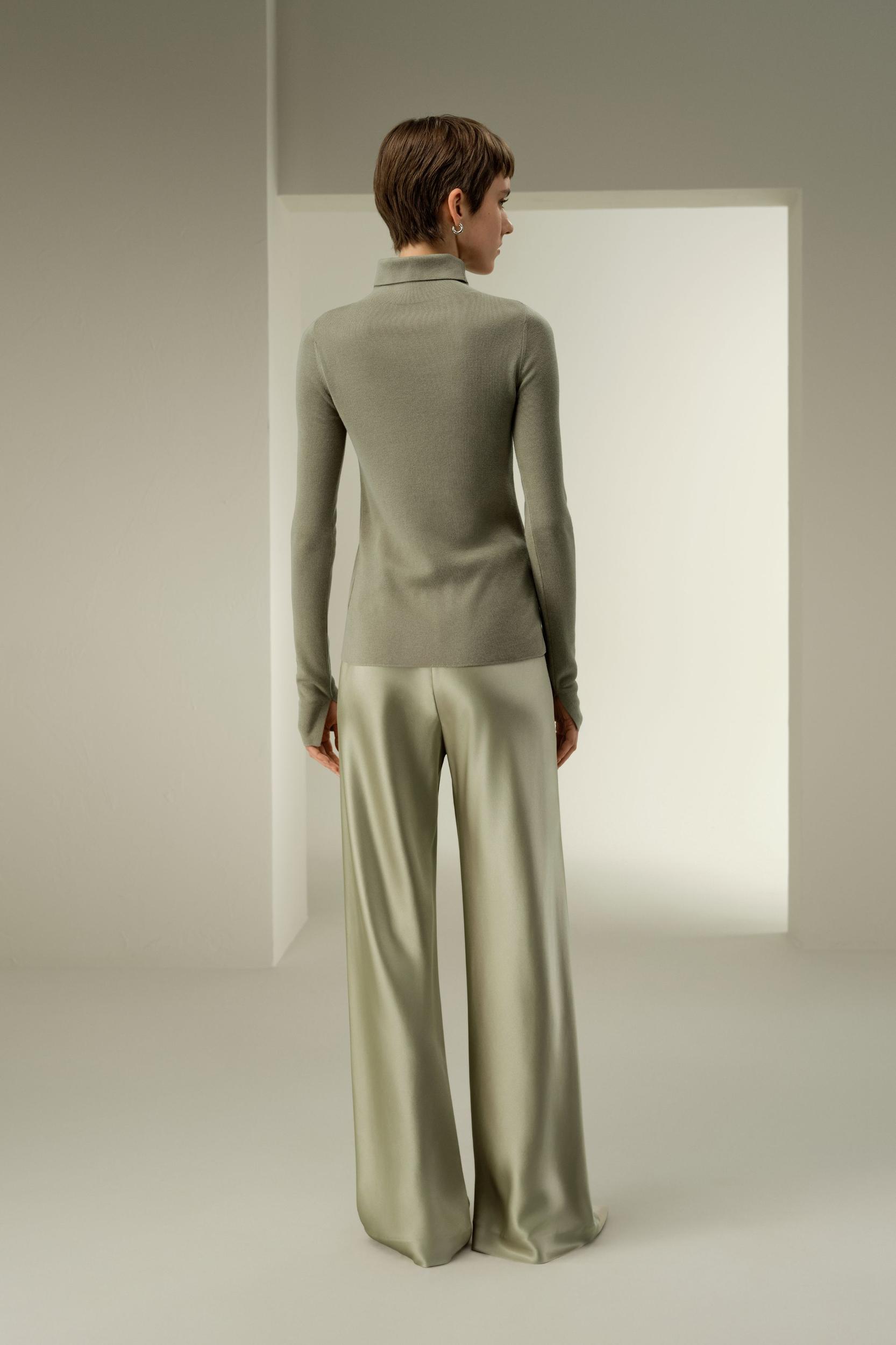 Slim Fit Silk Cashmere Sweater Product Image