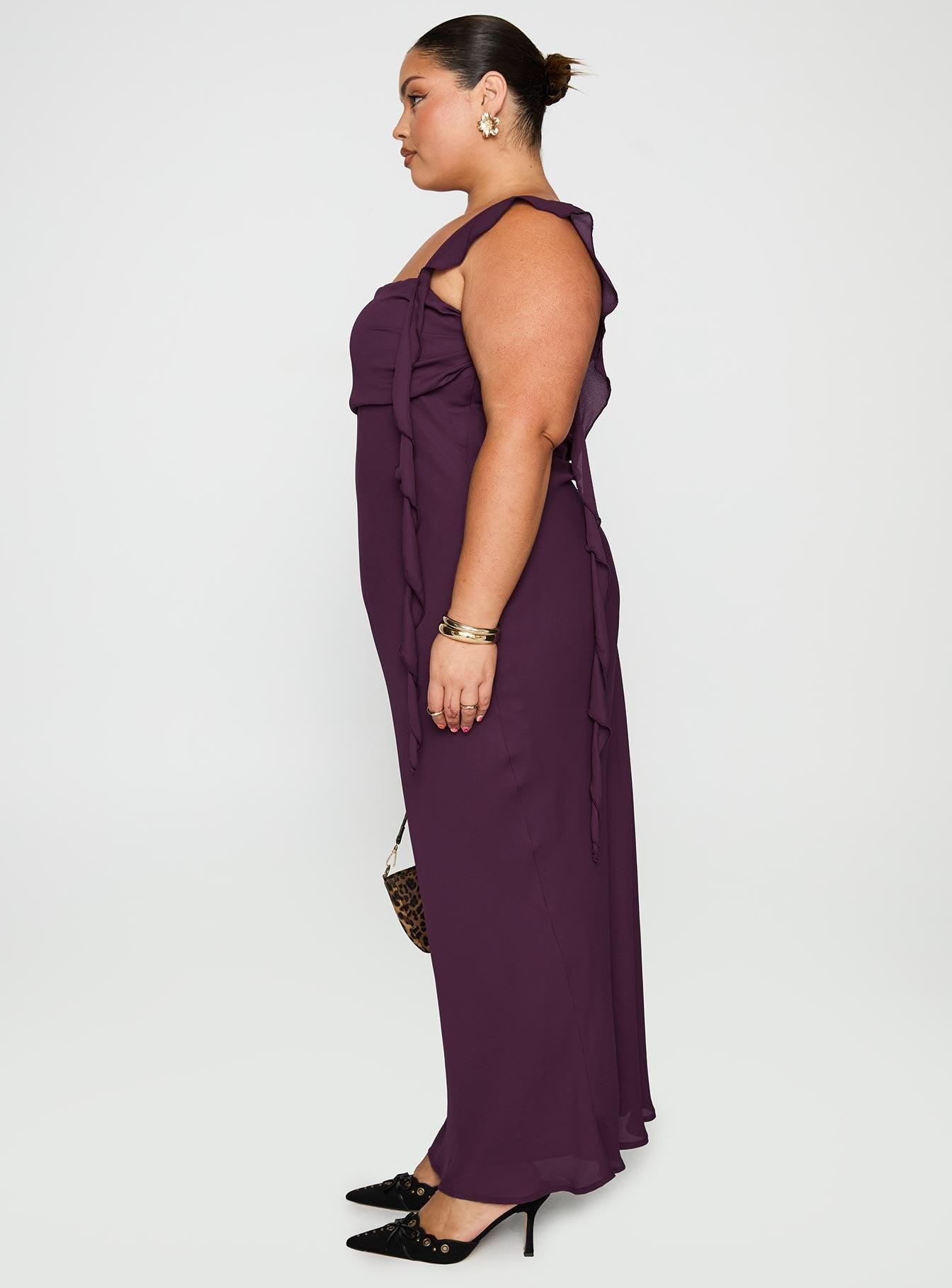Lanai Maxi Dress Plum Curve Product Image