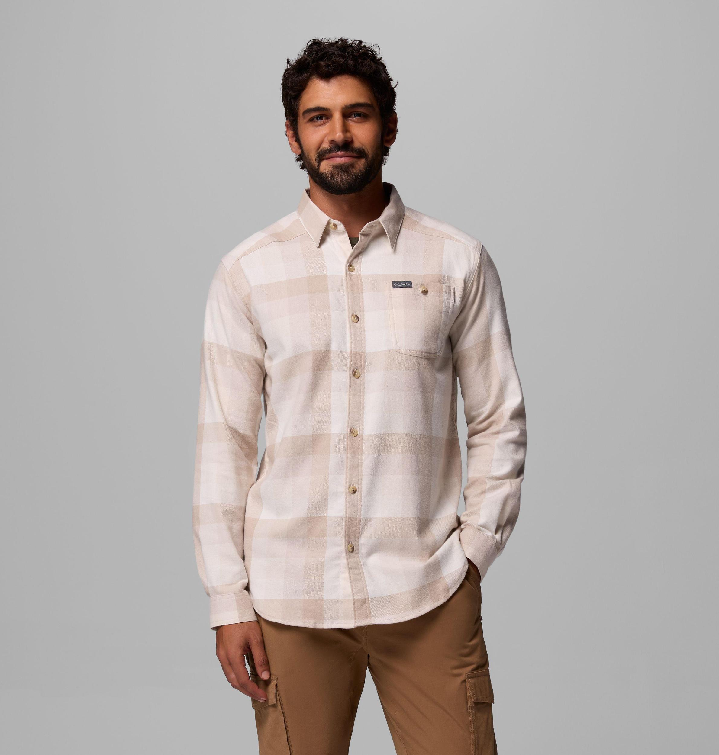 Columbia Mens Cornell Woods Flannel Long Sleeve Shirt- Product Image