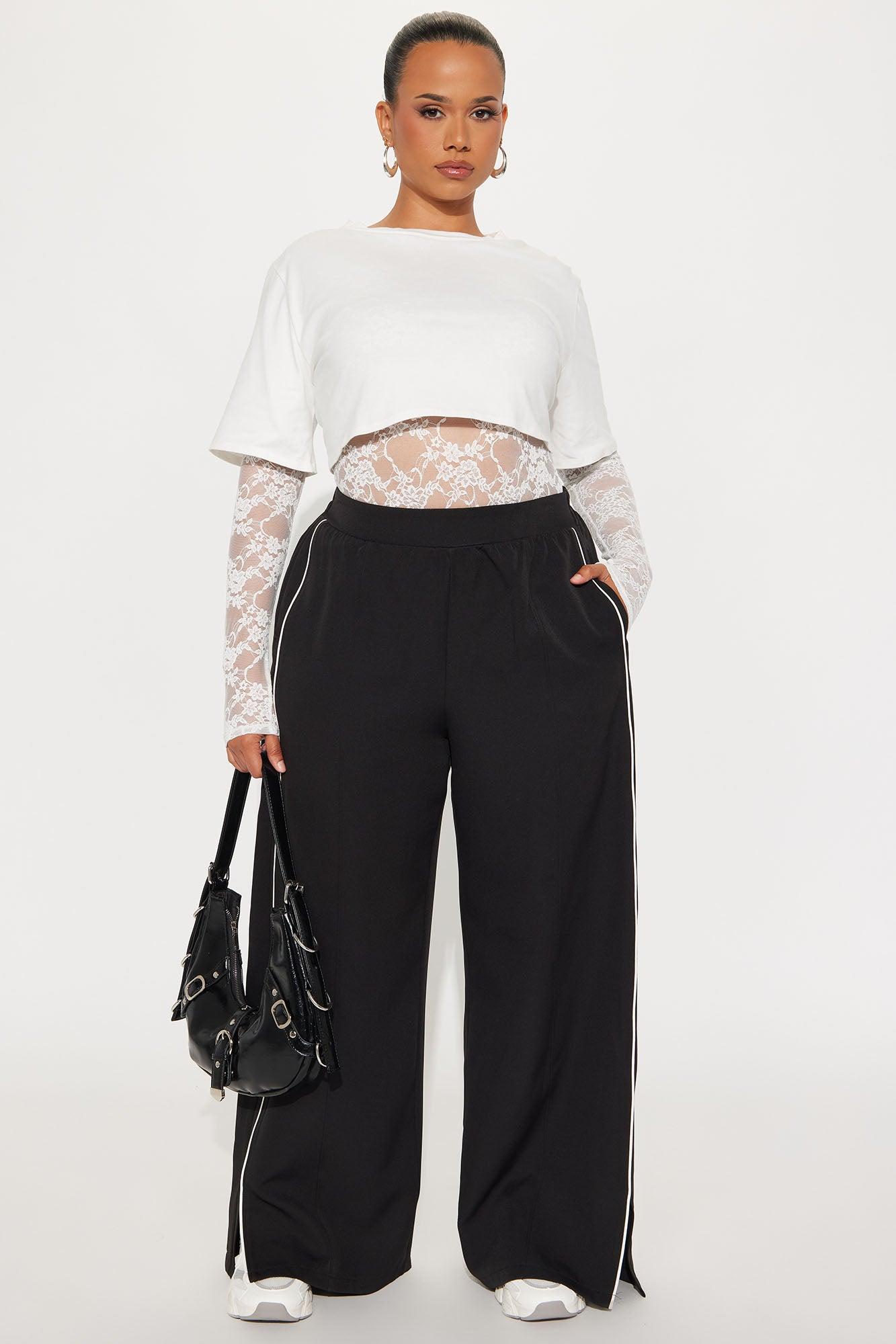 Unmatched Long Sleeve Lace Bodysuit - White Female Product Image