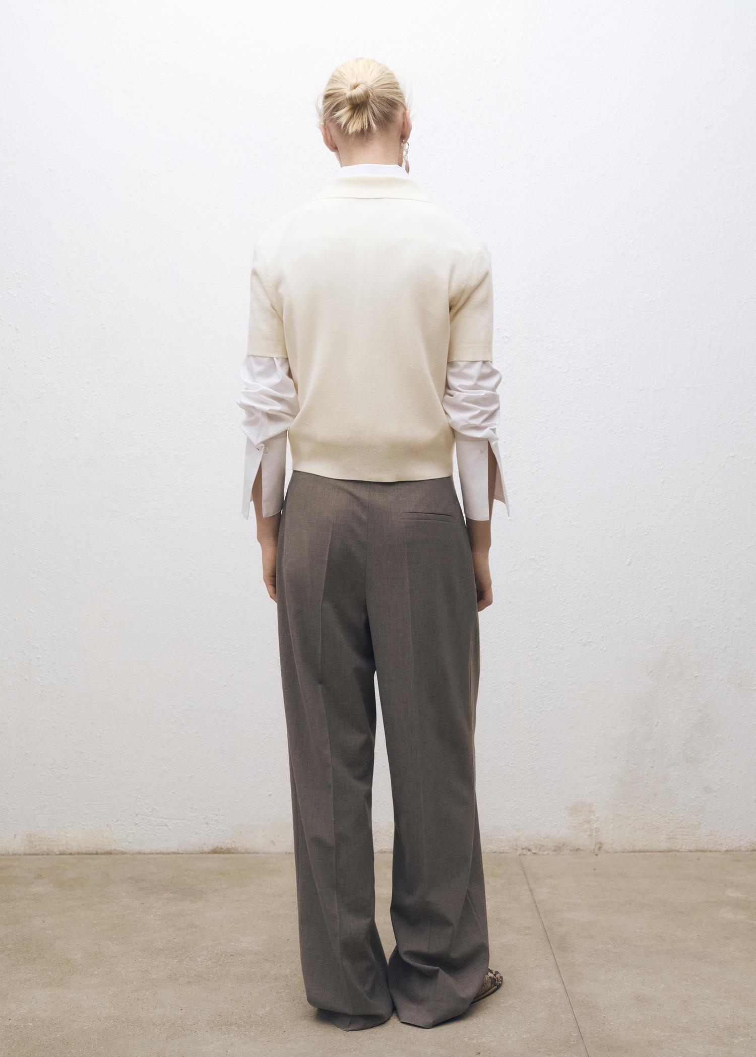 Wool-blend polo-neck sweater - Women | MANGO USA Product Image