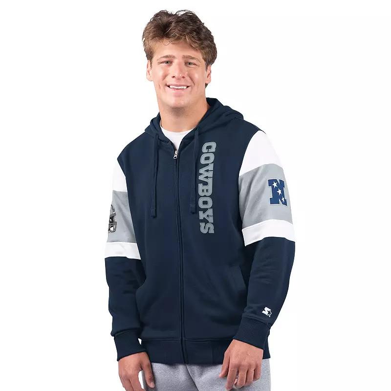 Men's Starter Navy Houston Texans Extreme Full-Zip Hoodie,  Product Image
