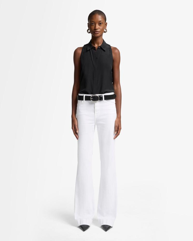 Sleeveless Silk Button Button Down Product Image