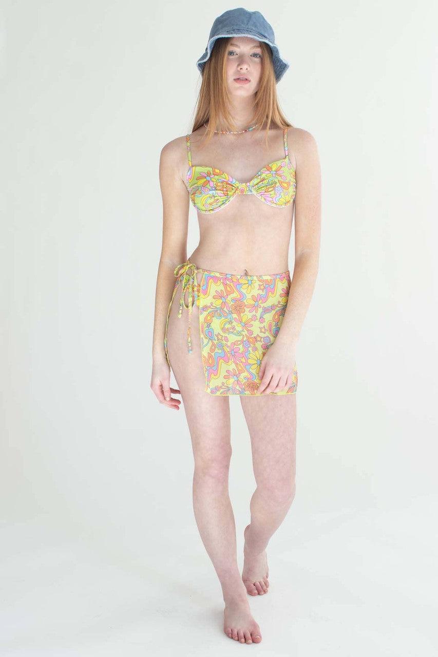 Groovy Floral Bikini Top Product Image