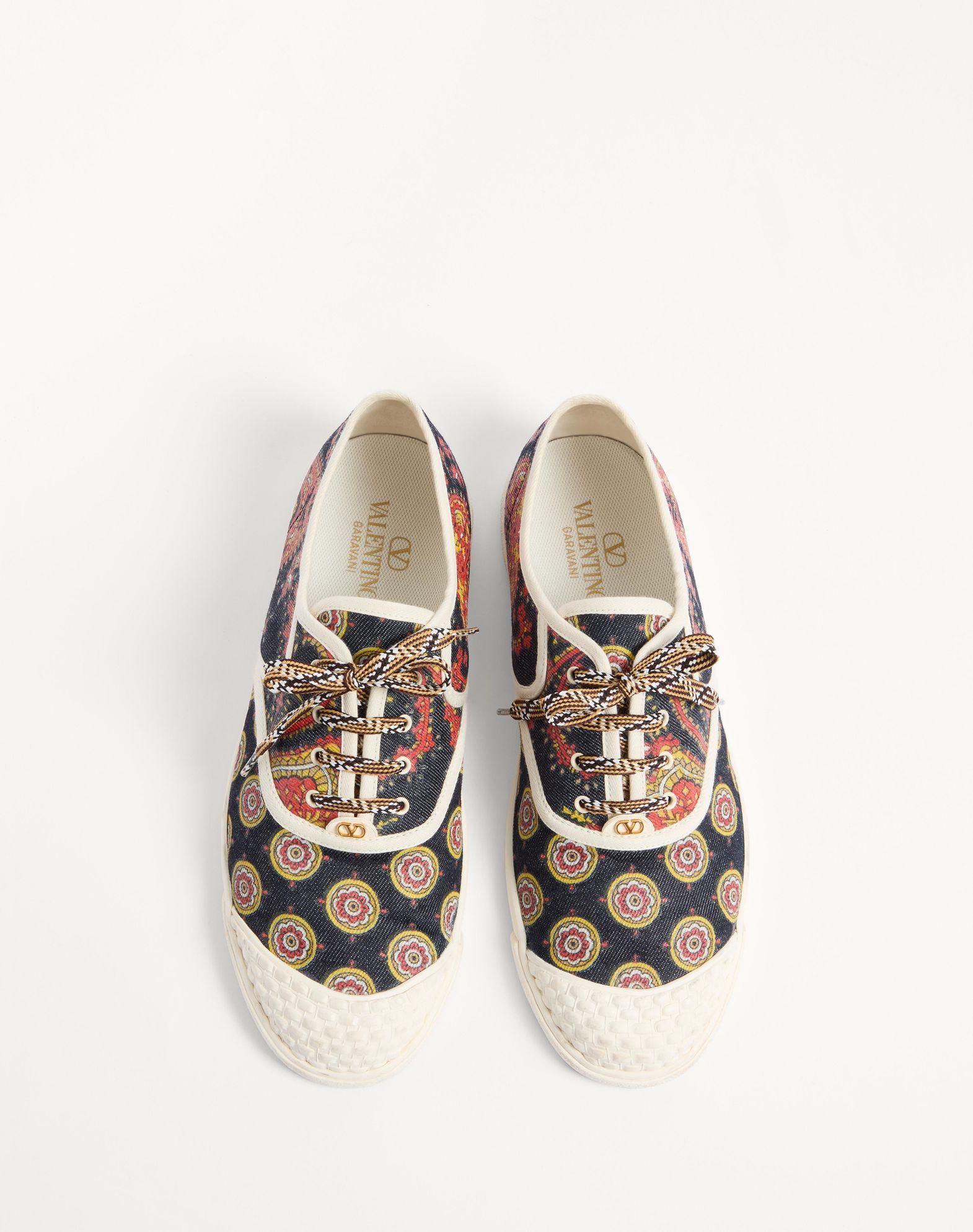 Bay By Bay Sneakers In Voyage Imaginaire Denim Fabric  Product Image