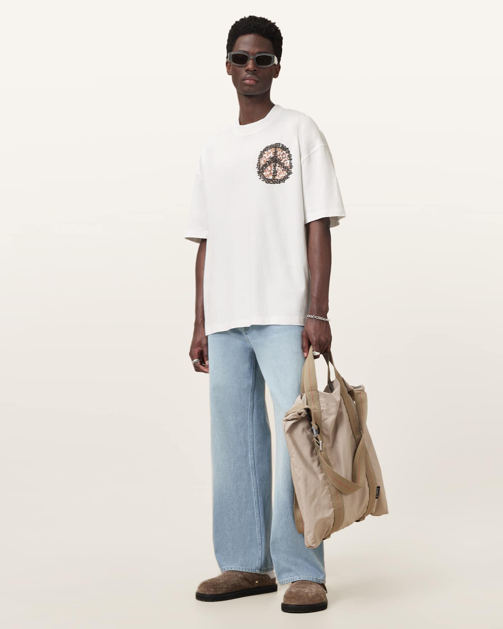 Incessant Leopard Logo Oversized T-Shirt Product Image