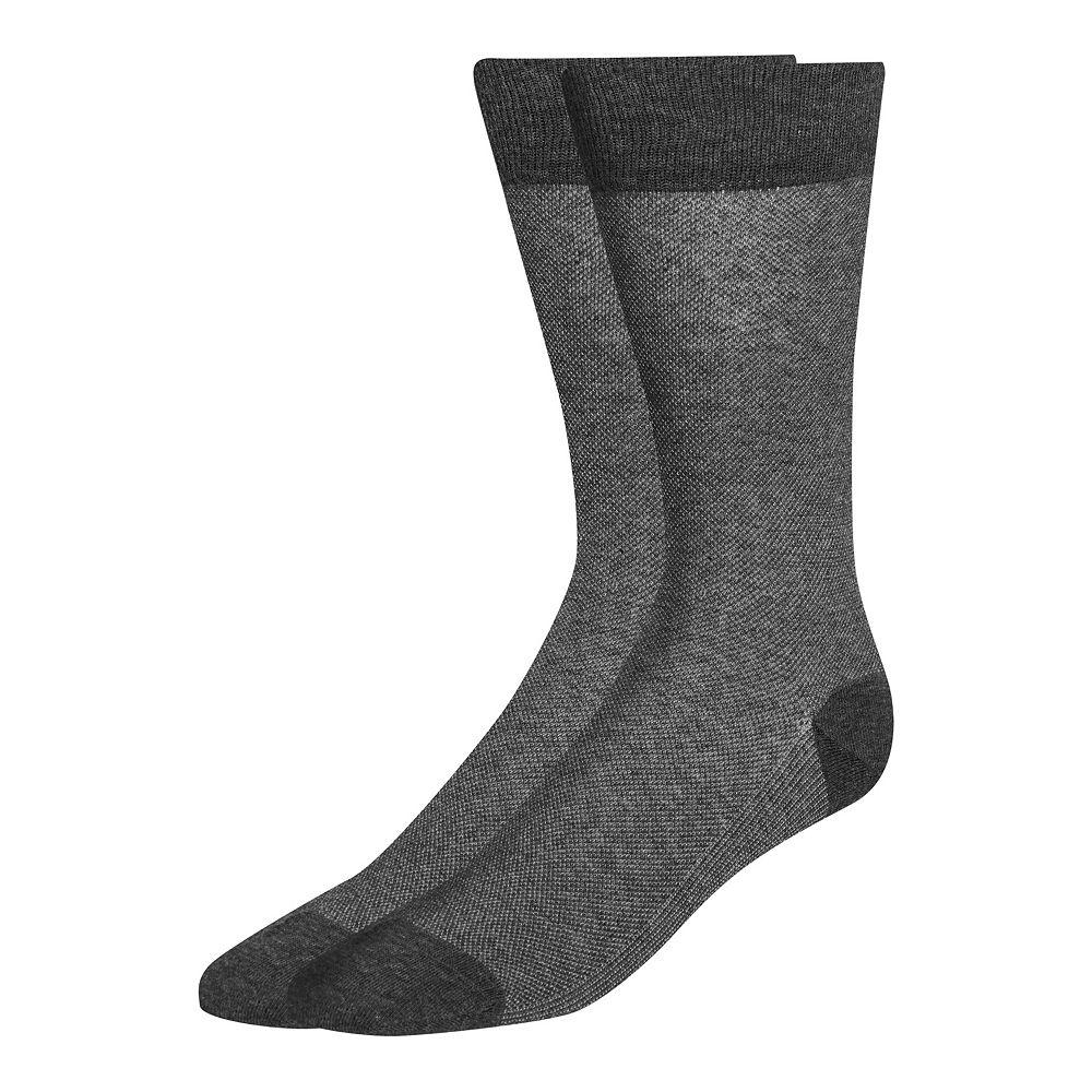 Men's Pique Crew Socks in Gray | Cole Haan Product Image