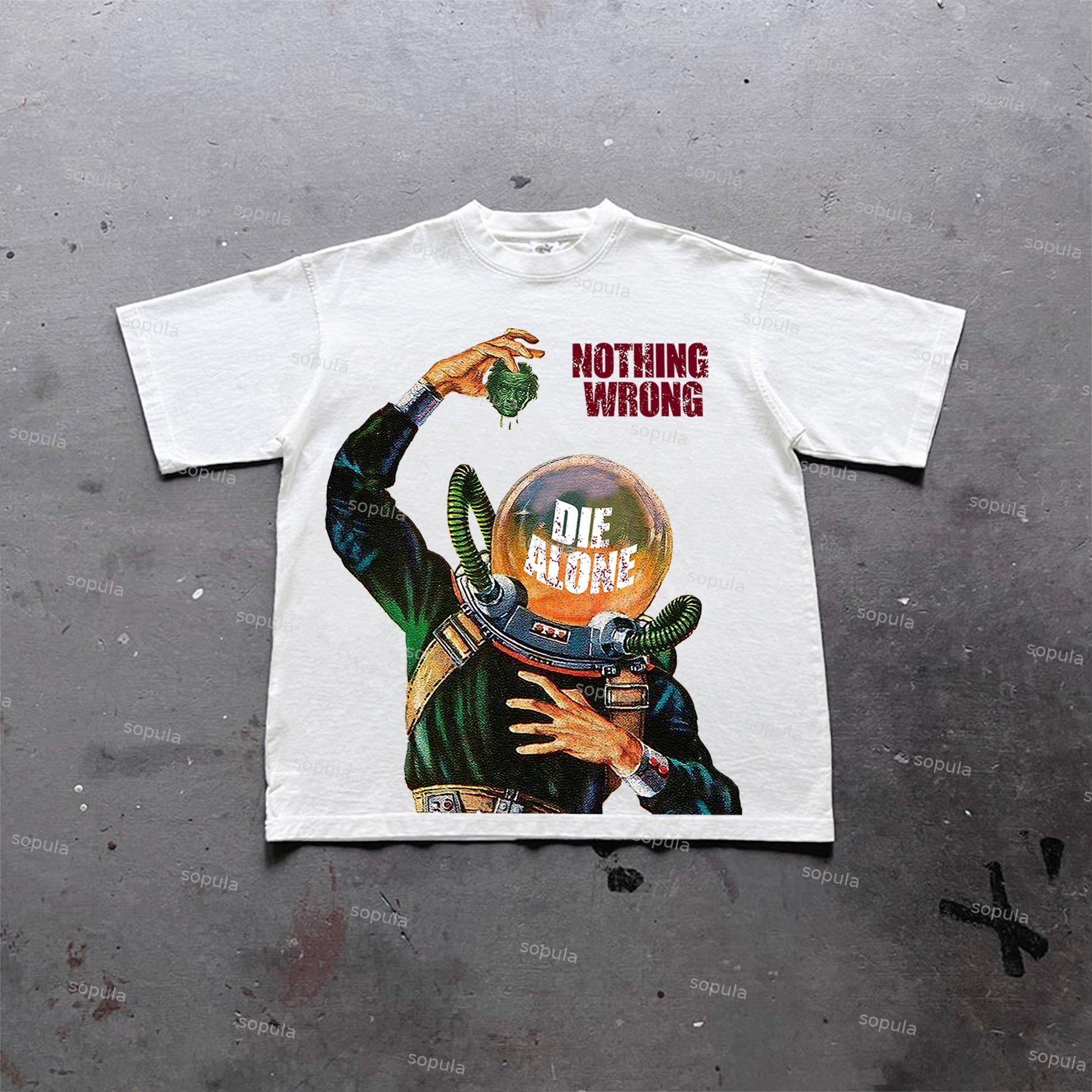 Sopula Nothing Wrong Graphic Print Cotton T-Shirt Product Image