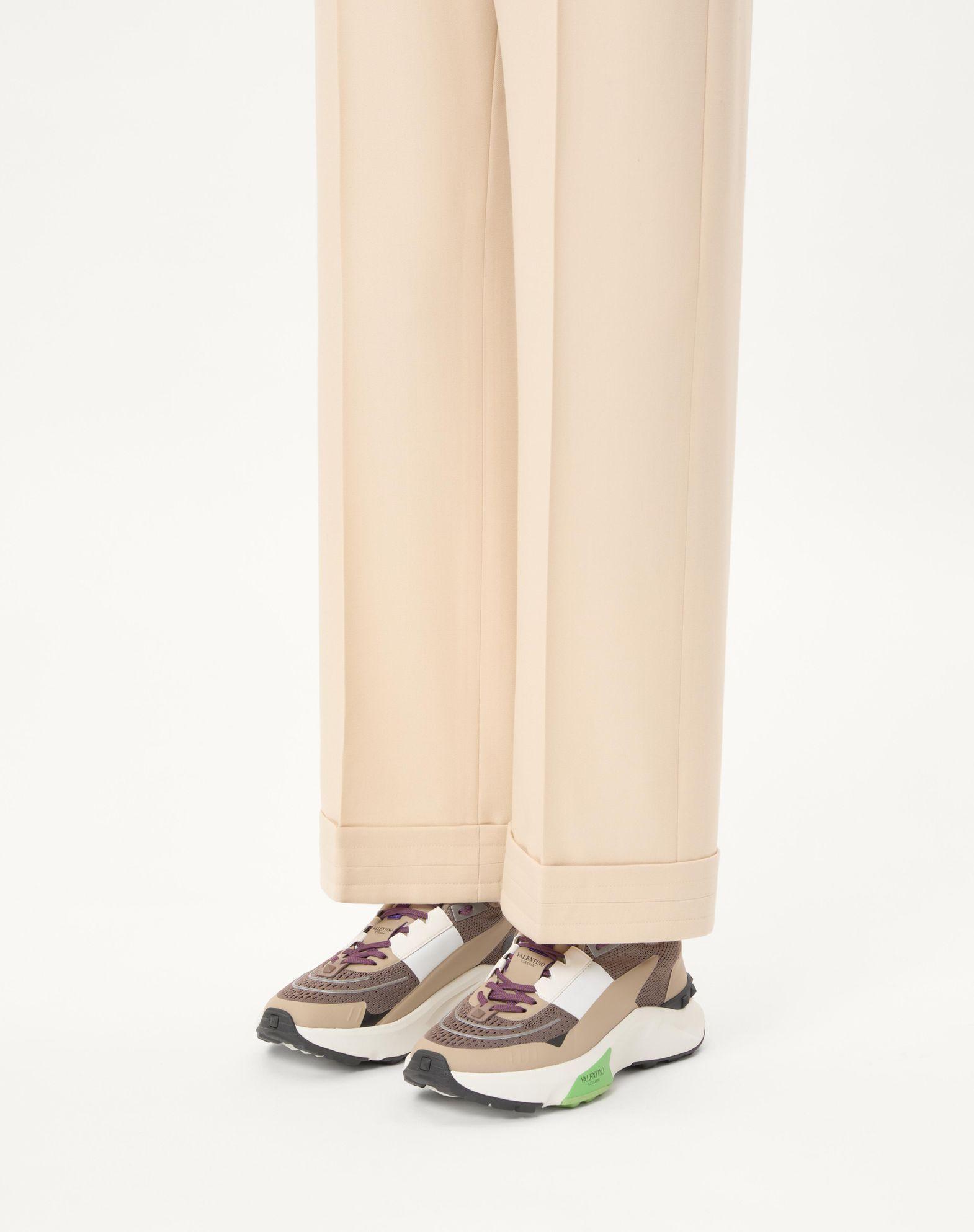 True Act Low Top Sneaker In Mesh And Rubberized Fabric Product Image