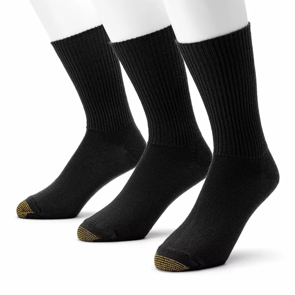 Men's GOLDTOE® 3-Pack Fluffies Crew Socks,  Product Image