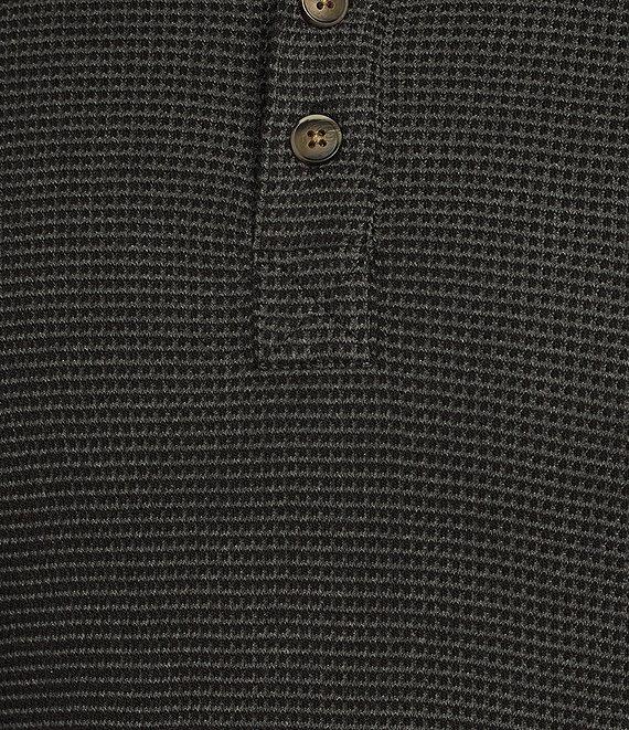 Rowm The Camper Long Sleeve Garment Washed Solid Waffle Henley Shirt Product Image