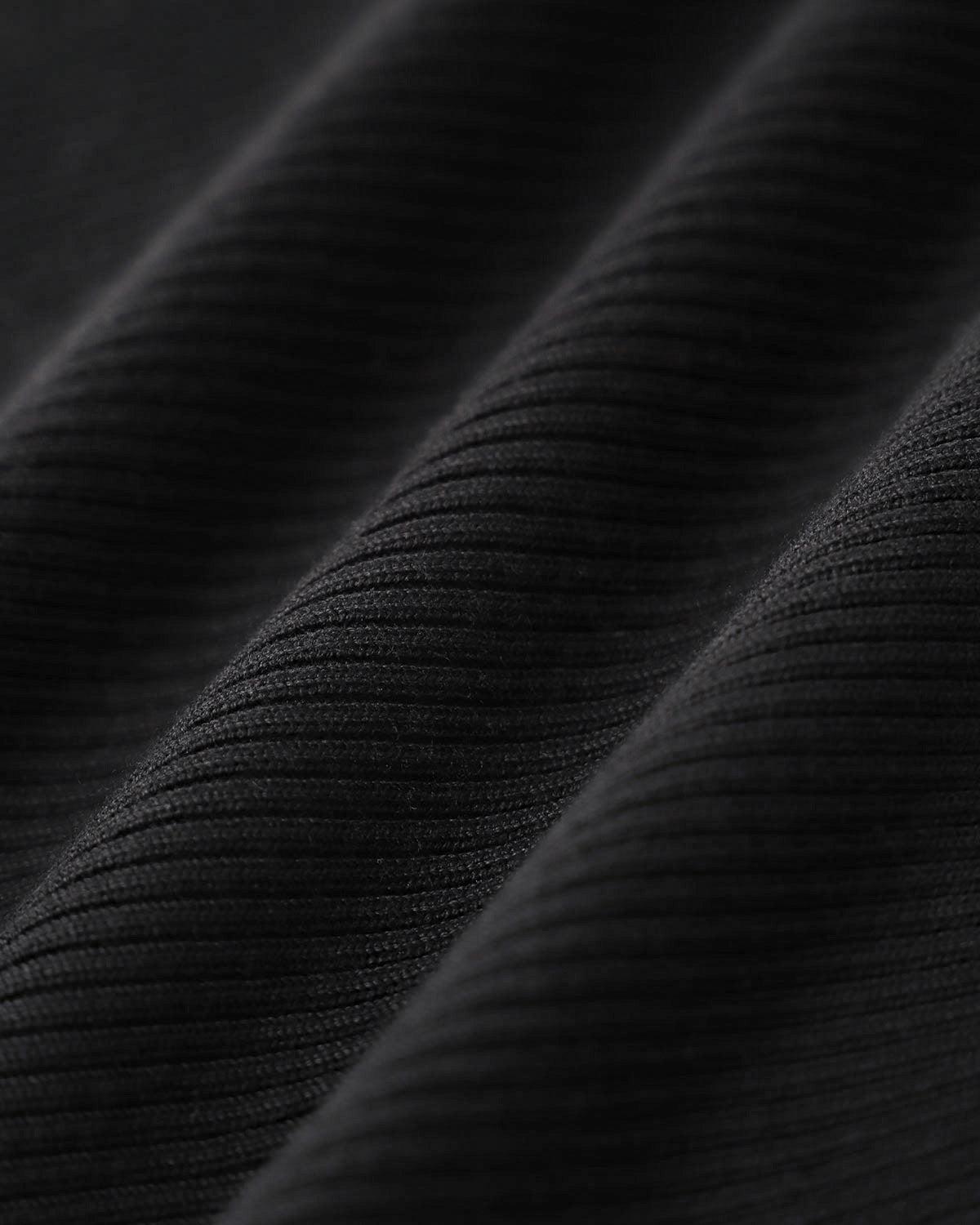 Black Contrast Bodycon Slip Sweater Dress Product Image