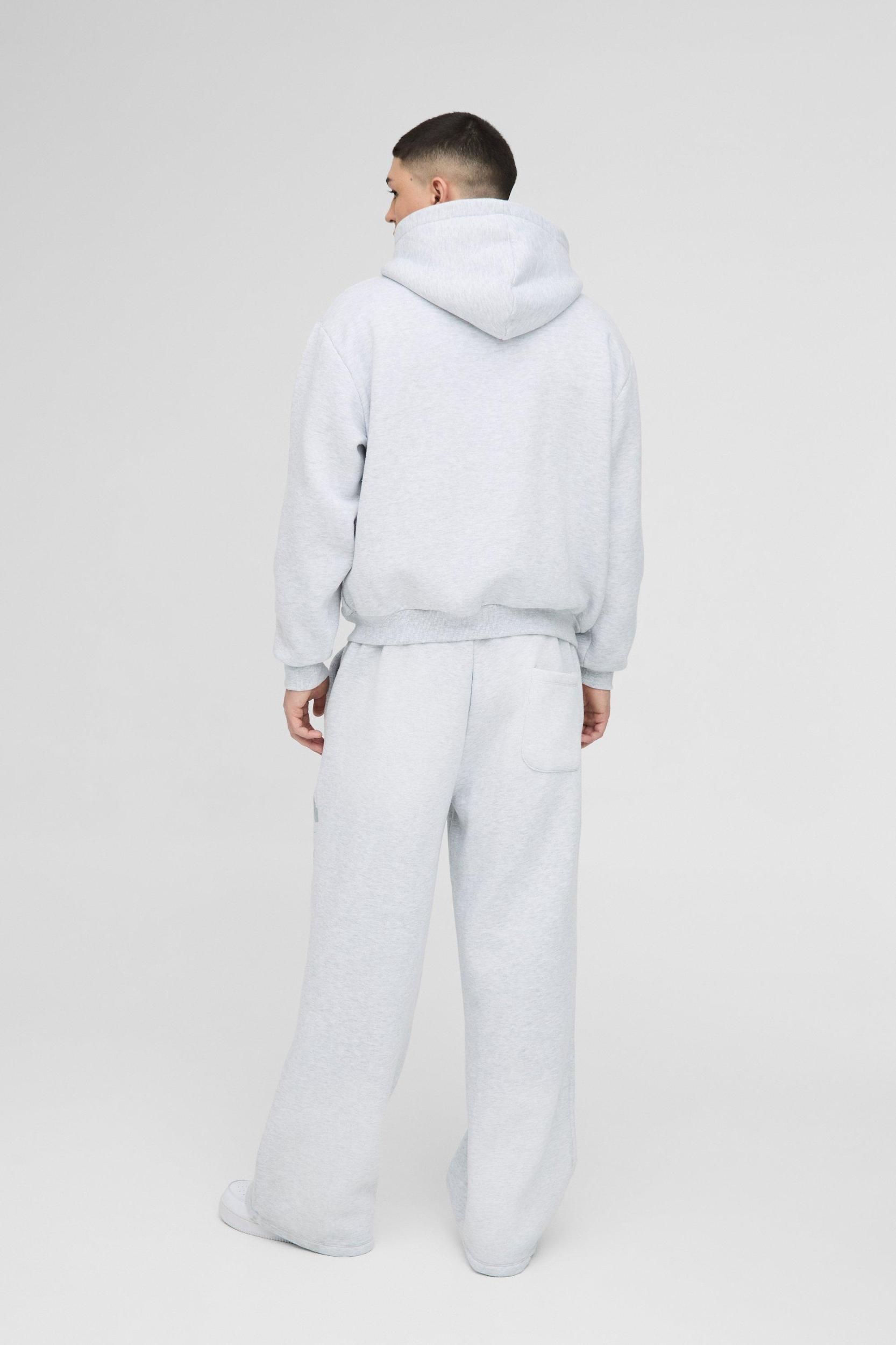 Oversized Boxy Official Crackle Print Spray Wash Wide Leg Tracksuit | boohooMAN USA Product Image