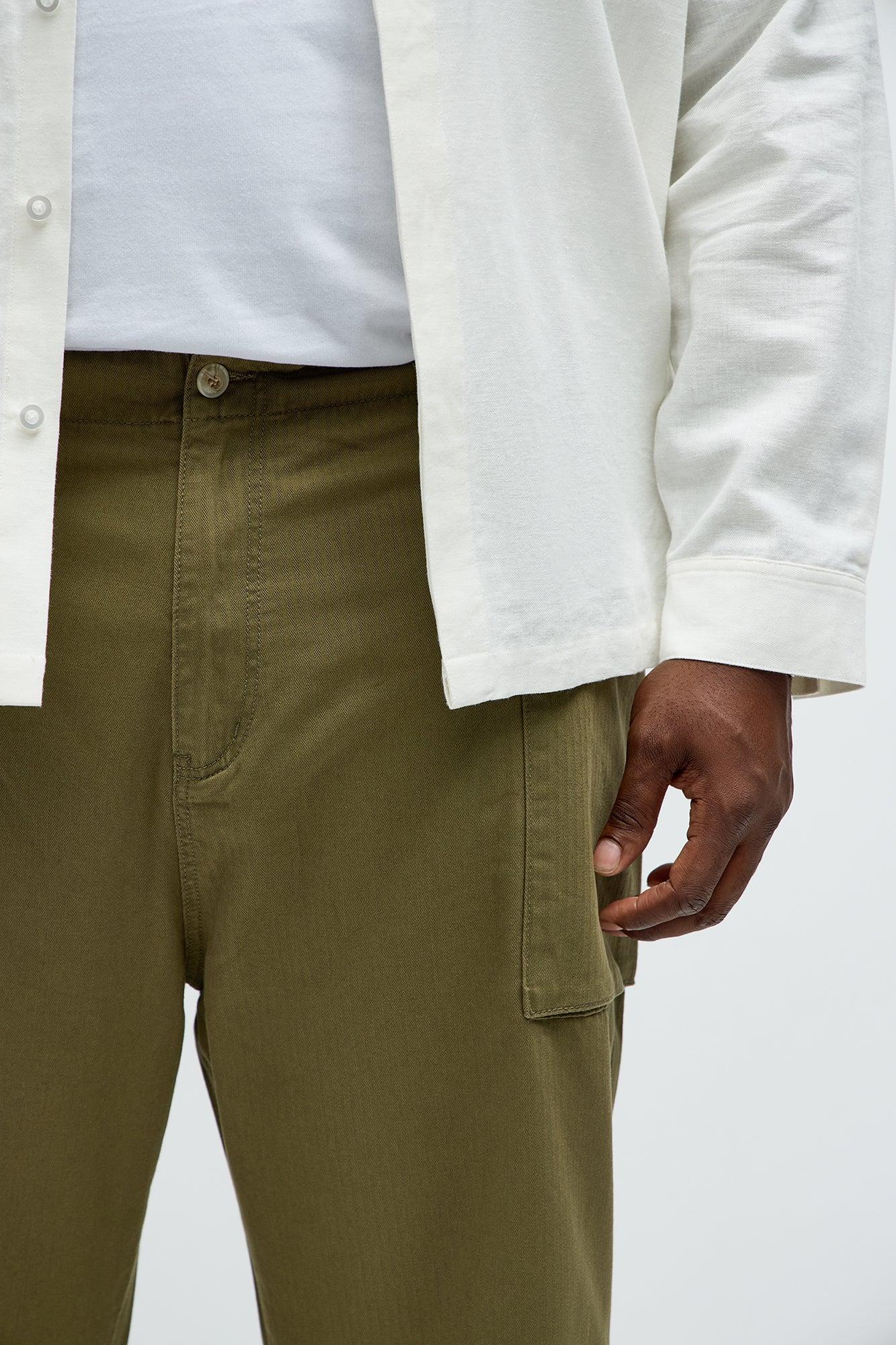 On Some Lowkey Baggy Pants  - Olive Product Image