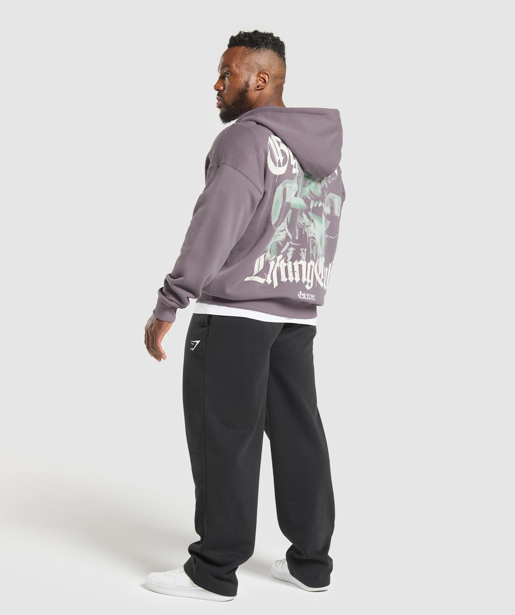 Gymshark Doberman Graphic Hoodie - Brushed Purple Male Product Image