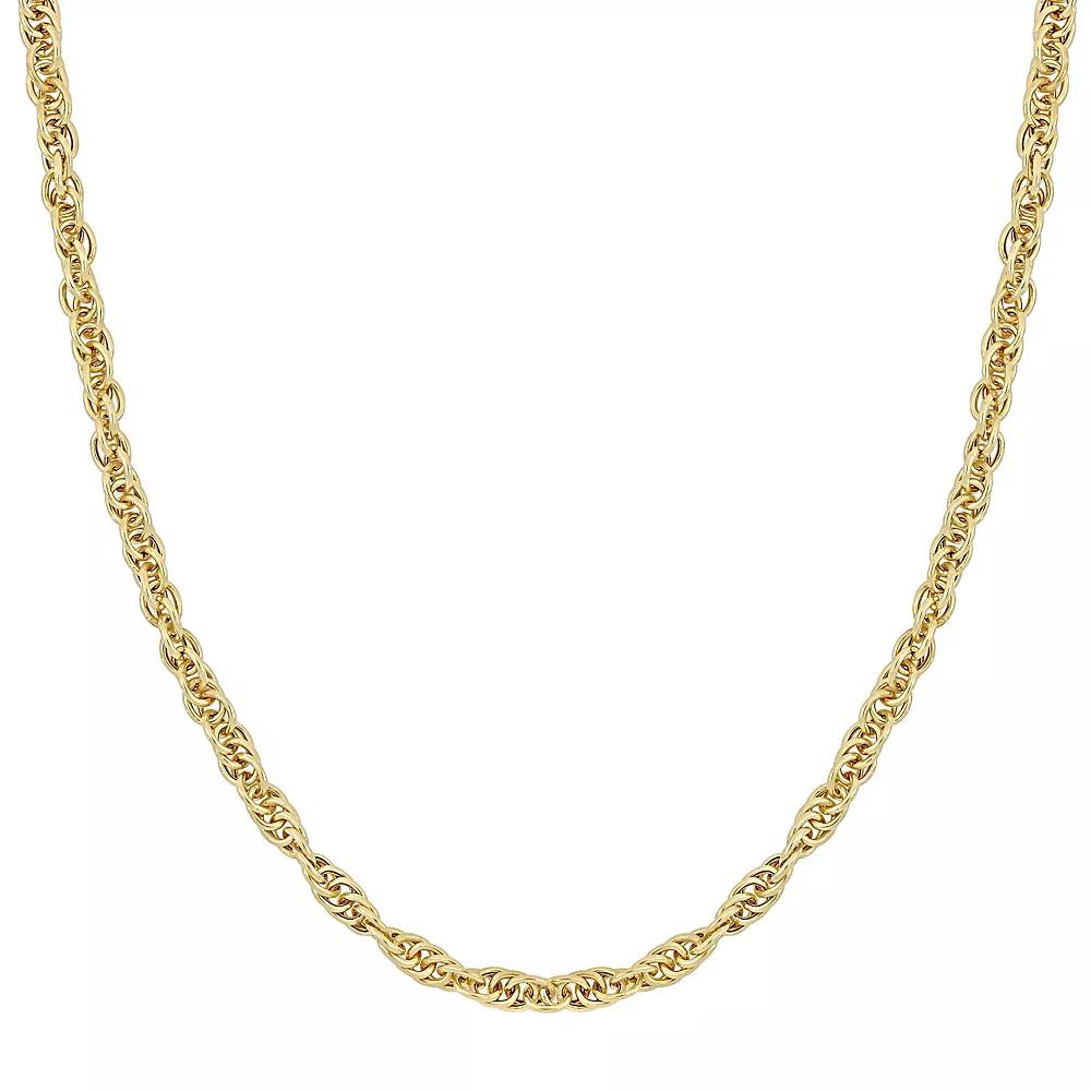 Stella Grace 18k Gold Over Silver Singapore Chain Necklace, Womens Gold Tone Product Image