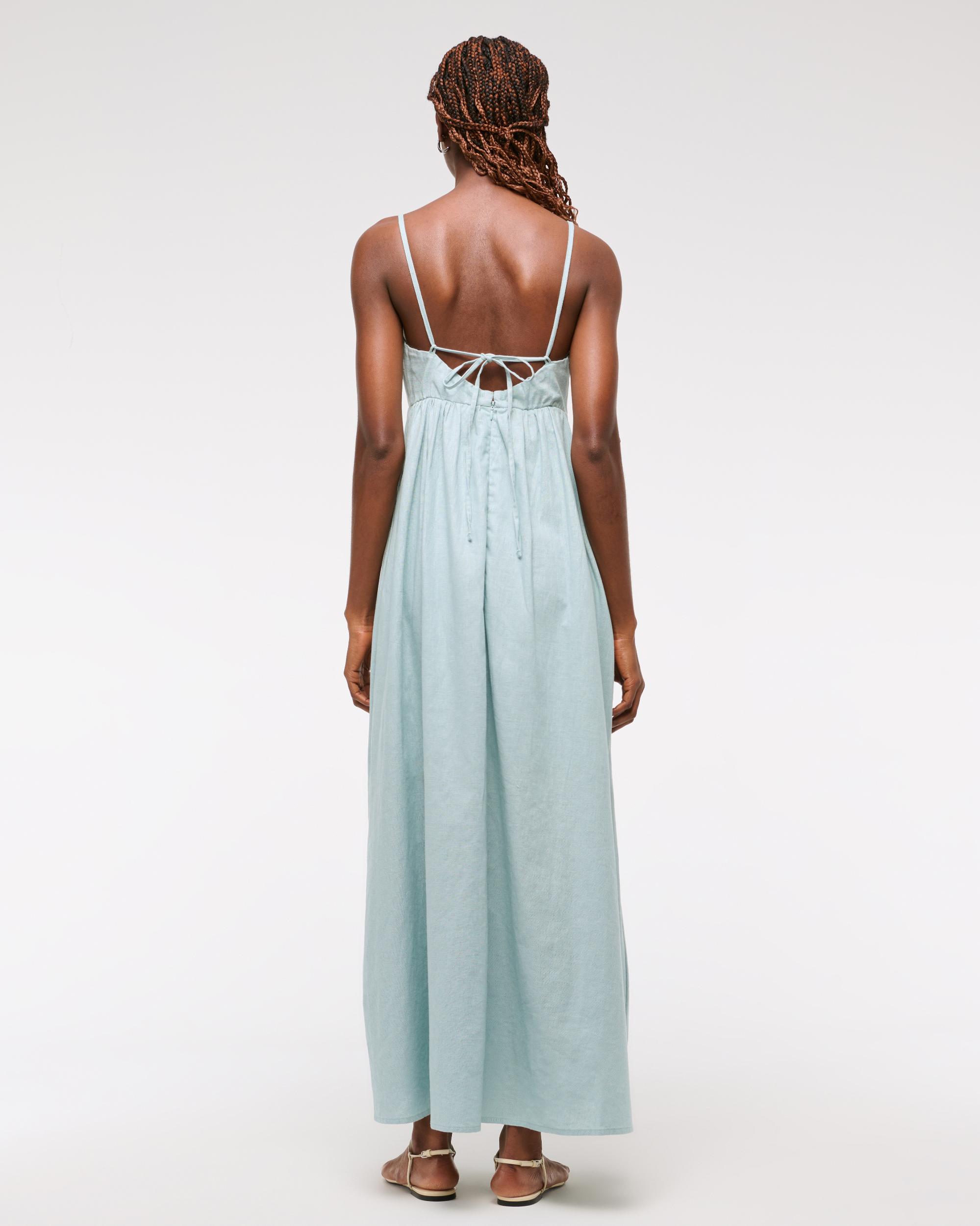 Tie-Back Babydoll Maxi Dress Product Image