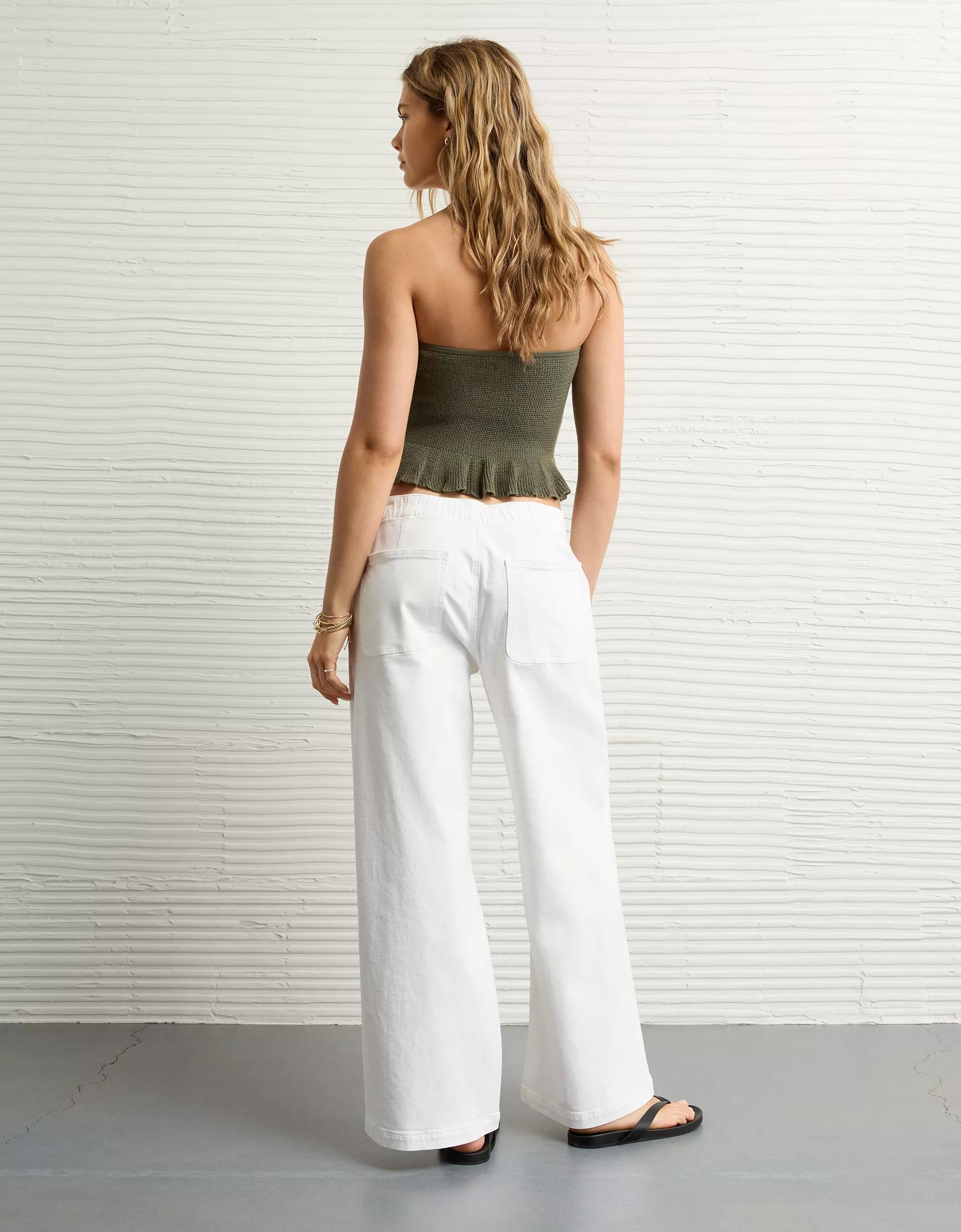 AE Stretch Low-Rise Ultra Wide-Leg Pull-On Jean Product Image