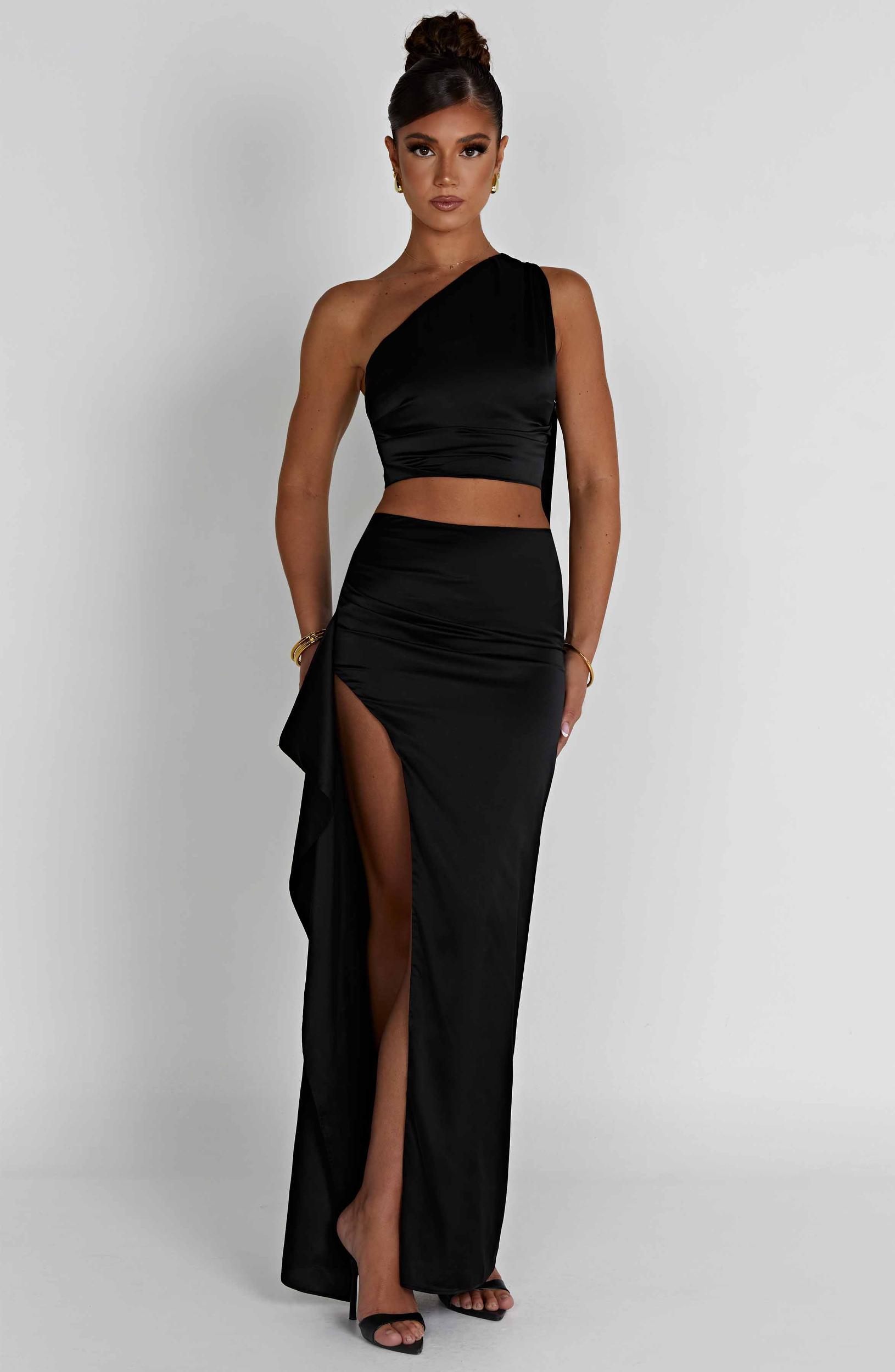 Halsey Maxi Skirt - Wine Product Image
