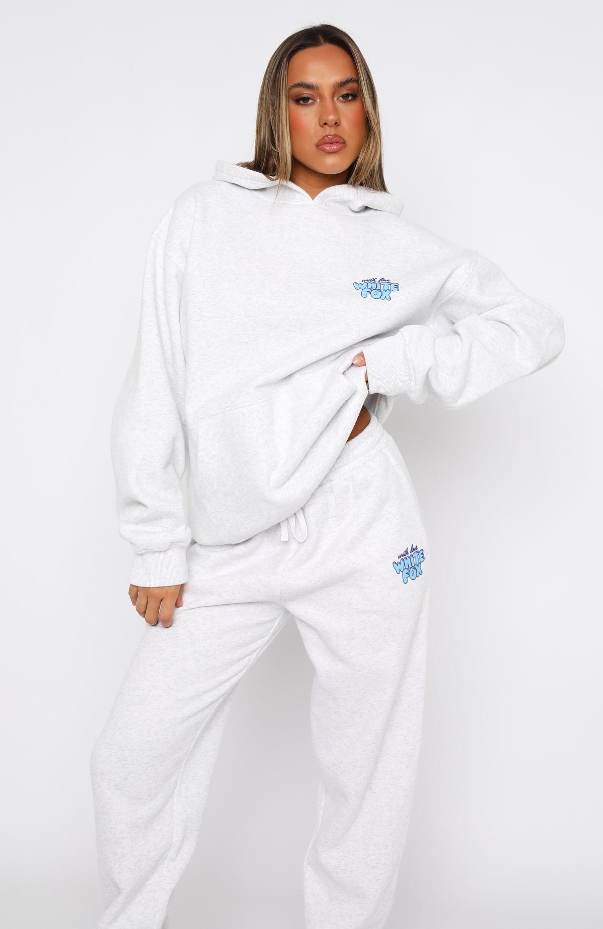 With Love Always Oversized Hoodie Grey Marle Product Image