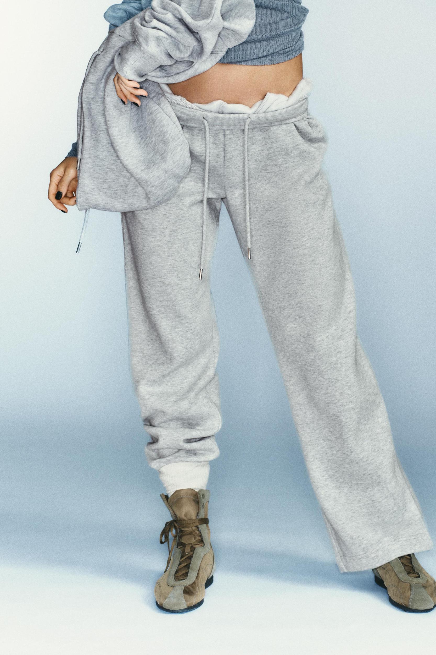 WIDE LEG FLEECE PANTS Product Image