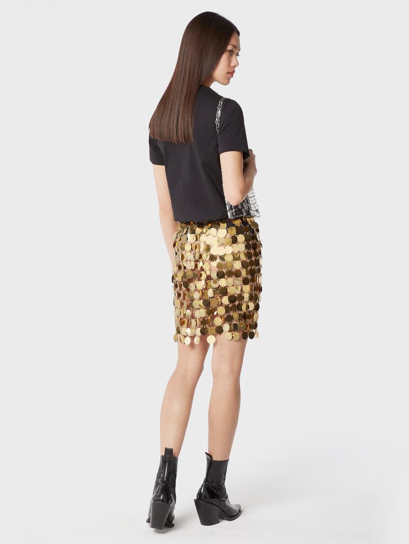 The gold sparkle discs skirt Product Image